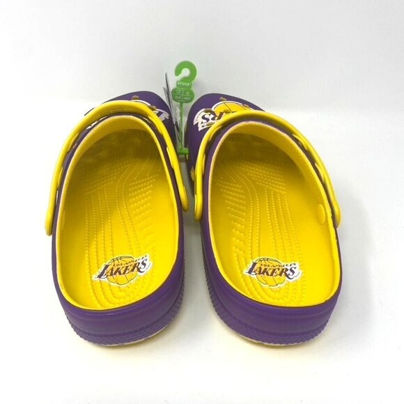 Crocs NBA™ Los Angeles Lakers Classic Clog Purple Gold Fan Unisex Sizes Various - Picture 3 of 10
